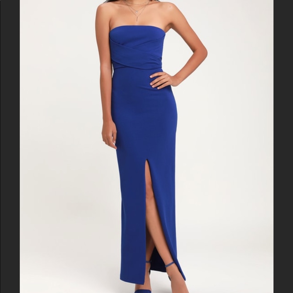 Lulus Own The Night Strapless Maxi Dress